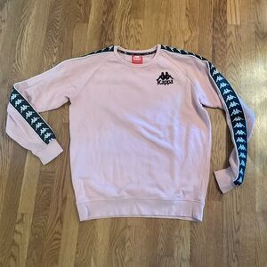 Kappa - Unisex Soft Pink Crewneck Sweater with Black logo Details. Size L